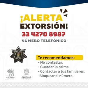 Alerta extorsión,