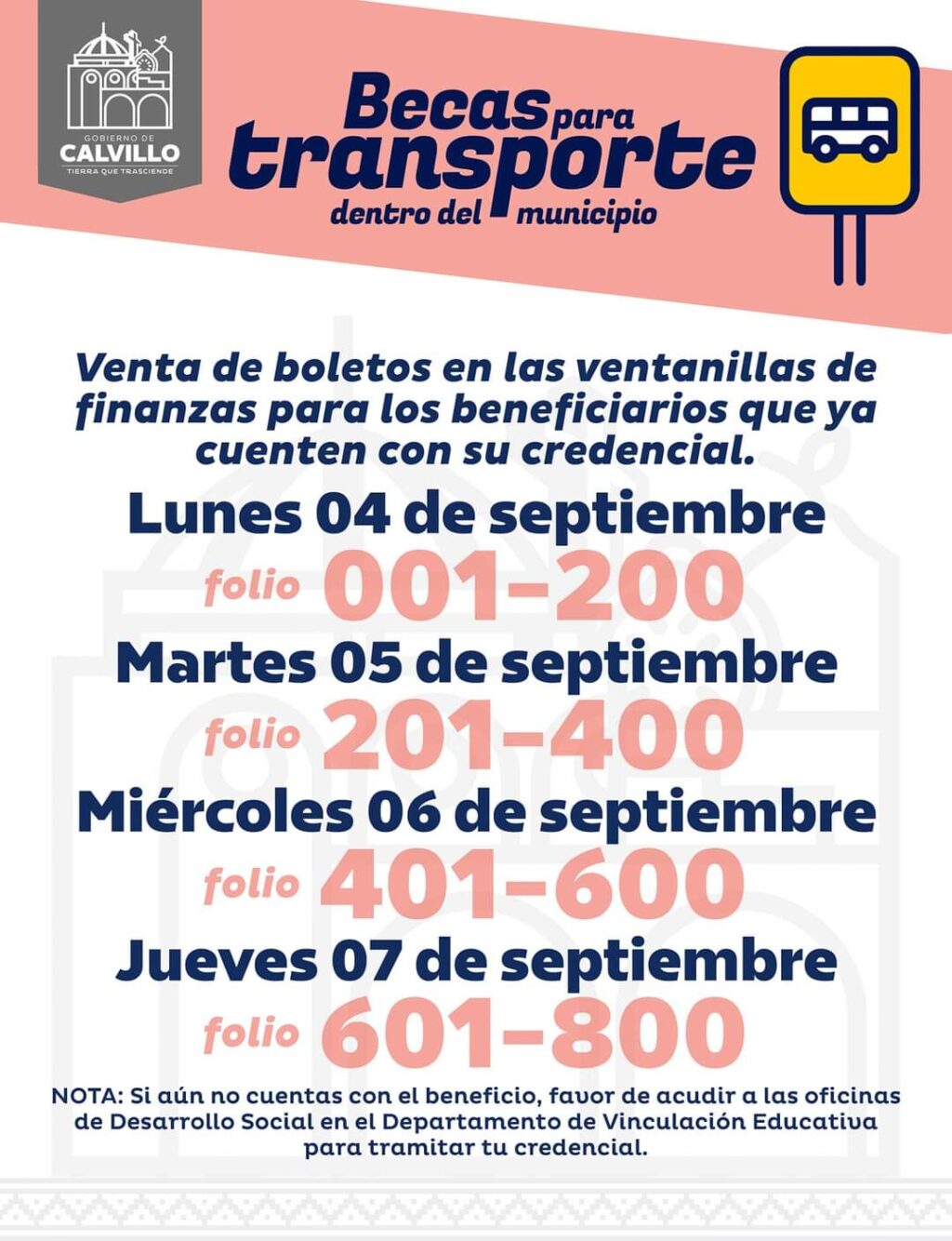 Becas de transporte Calvillo