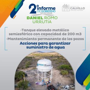 INFRAESTRUCTURA DEL AGUA, CALVILLO