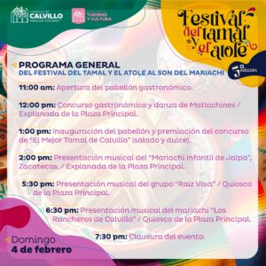 MAÑANA ES EL GRAN DÍA DEL FESTIVAL DEL TAMAL Y EL ATOLE EN CALVILLO PUEBLO MÁGICO