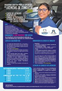 SE ABRE CONVOCATORIA PARA TRAMITAR RENOVACIÓN O TENER POR PRIMER VEZ TU LICENCIA DE CONDUCIR EN JESÚS MARÍA