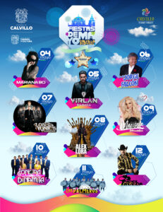 Cartel artistas fiestas de mayo