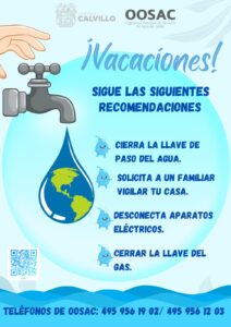 Te compartimos algunas recomendaciones para el cuidado del agua durante estas vacaciones.