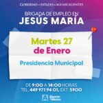 “BRIGADA DE EMPLEO LLEGA A JESÚS MARÍA PARA ACERCAR OPORTUNIDADES LABORALES A LA CIUDADANÍA”