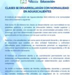 “IEA CONFIRMA JORNADA ESCOLAR ORDINARIA ESTE 23 DE FEBRERO EN TODO AGUASCALIENTES”
