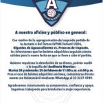 “GIGANTES DE AGUASCALIENTES ANUNCIA REPROGRAMACIÓN DE PARTIDO Y DETALLA PROCESO PARA BOLETOS”