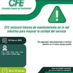 “CFE ANUNCIA MANTENIMIENTO ELÉCTRICO EN EL CENTRO DE CALVILLO ESTE VIERNES”