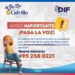 “DIF CALVILLO ACTUALIZA SU LÍNEA DE ATENCIÓN Y LANZA NUEVO NÚMERO PARA LA CIUDADANÍA”