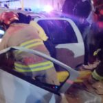 “MUJER QUEDA PRENSADA TRAS FUERTE ACCIDENTE EN ALTAVISTA; BOMBEROS MUNICIPALES LOGRAN RESCATE”