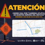 «ANUNCIAN CIERRES VIALES POR LA CARRERA ATLÉTICA ‘NUESTRA SEÑORA DEL REFUGIO’ ESTE DOMINGO»