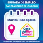 “LAS OPORTUNIDADES DE EMPLEO LLEGAN ESTE MARTES A SAN FRANCISCO DE LOS ROMO”