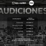 “LA ORQUESTA SINFÓNICA DE AGUASCALIENTES ABRE AUDICIONES PARA CINCO POSICIONES”