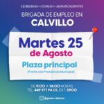 “CALVILLO RECIBIRÁ BRIGADA DE EMPLEO ESTE MARTES 25 DE AGOSTO”