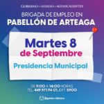 “PABELLÓN DE ARTEAGA RECIBIRÁ ESTE MARTES BRIGADA DE EMPLEO DE 9:00 A 14:00 HORAS”