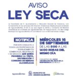 “LEY SECA EN AGUASCALIENTES ESTE MIÉRCOLES 16 DE SEPTIEMBRE DE 3 DE LA MAÑANA A 2 DE LA TARDE”